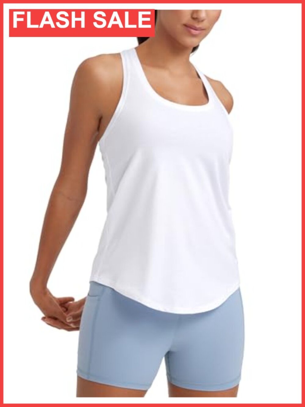 Pima Cotton Racerback Tank Top Sleeveless Workout Yoga